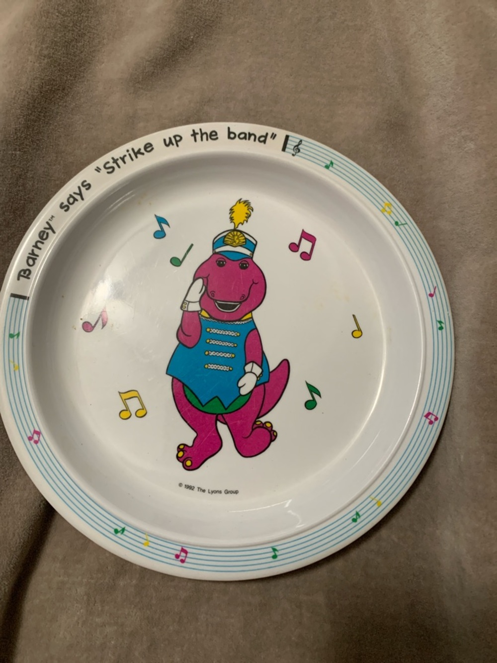 Barney Strike Up the Band Children's Dinner Plate